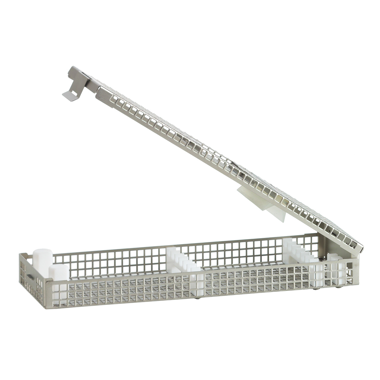 p.i.c.®-tray, 271 x 86 x 34 mm, avec 2 barres pour 7 instruments, couvercle sans poignée
